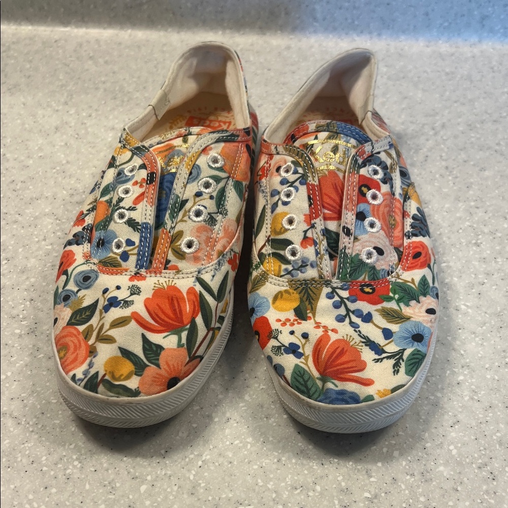 Keds X Rifle Paper Co women’s slip ons